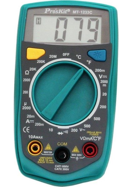 MT-1233C Dijital Multimetre Sıcaklık