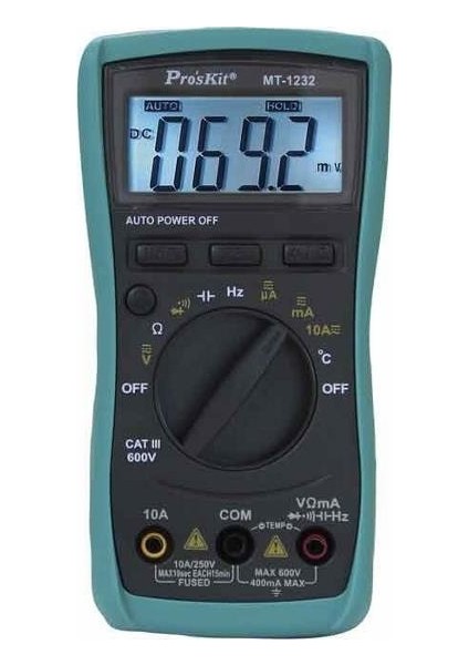 MT-1232 3 3/4 Autorange Dijital Multimetre