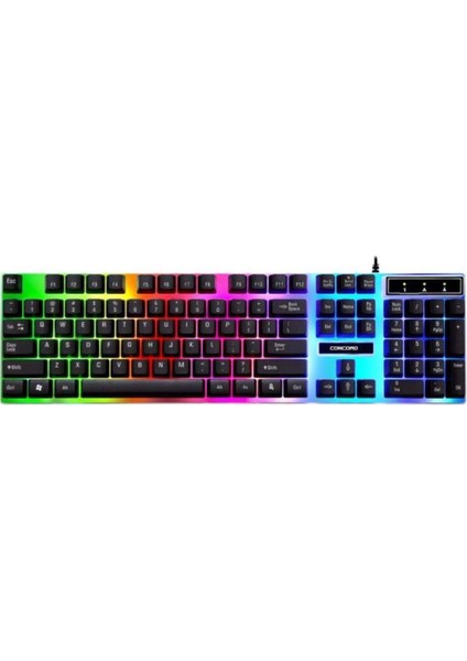 C-59+ Rgb LED Gaming Işıklı Oyuncu Klavye Gaming Oyun