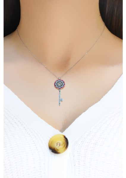 Kalbimin Anahtarı Model Hayalet Gümüş Kolye