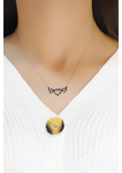 Kalp Model Hayalet Gümüş Kolye