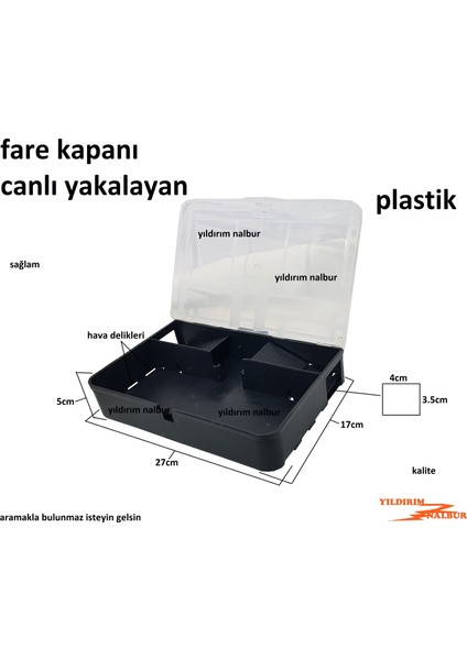 Fare Kapanı Küçük Canlı Yakalama Kapanı Plastik Siyah Kalite fiyatları