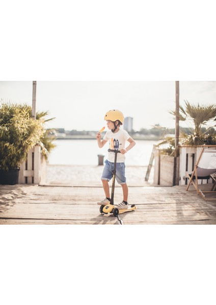 Highwaykick 3 Led Tekerlekli Çocuk Scooter - Sarı