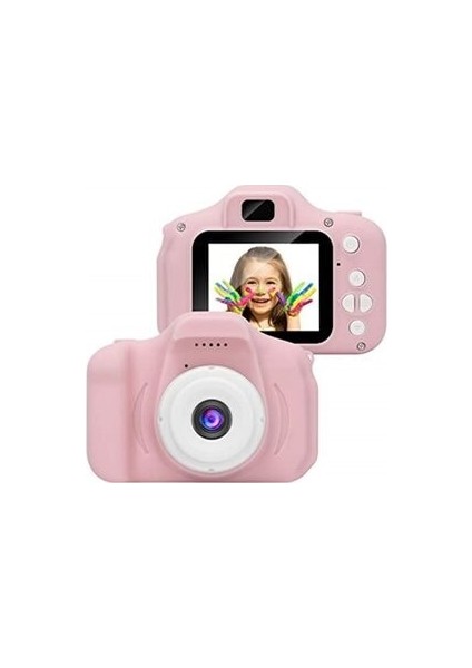 Cmr9 Çocuklar Için 1080P Dijital Fotoğraf Makinesi - Pembe modelleri