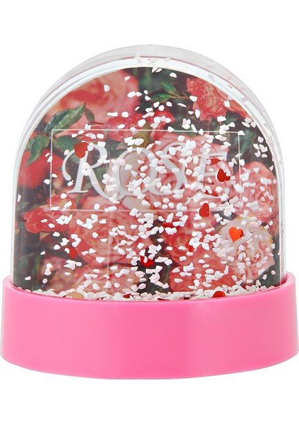Orta Boy Işıklı Pembe Kar Küresi 5013LPK