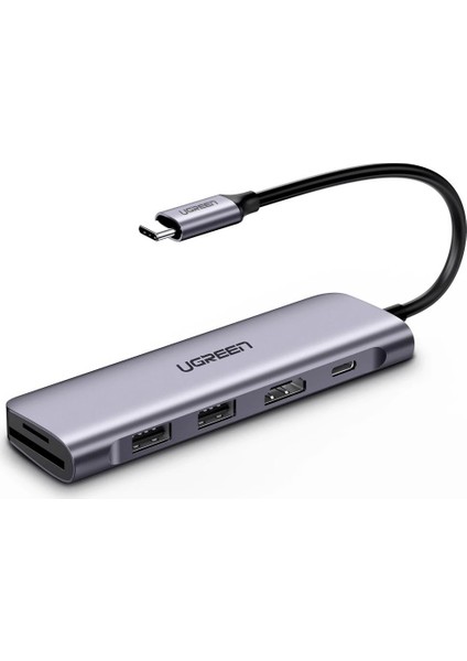 Type-C to HDMI USB 3.0 TF SD PD Dönüştürücü Çok Fonksiyonlu Adaptör