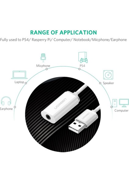 USB To 3.5mm Aux Jack Girişli Harici Ses Kartı