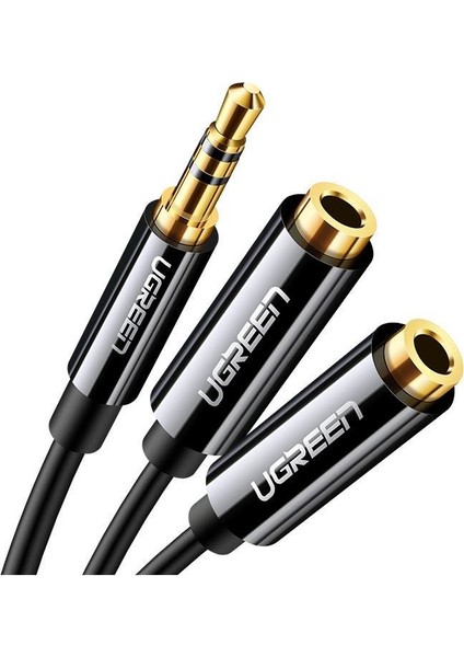 3.5mm 2li Aux Kulaklık Çoklayıcı Siyah