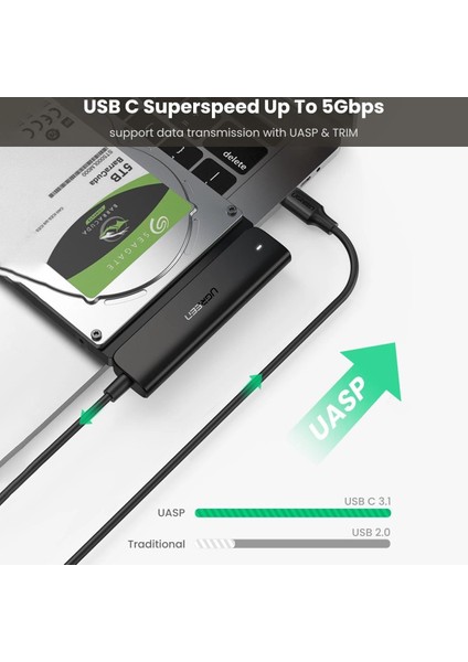 Type-C 3.1 Gen1 to Sata 3 Dönüştürücü Adaptör