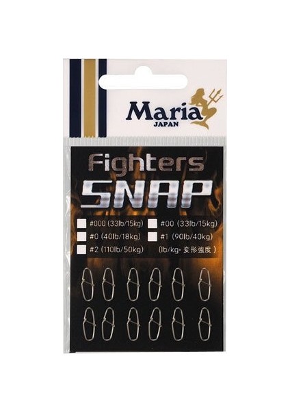 Fighters Snap Klips #00 33 Lbs 15 kg 12'li Paket