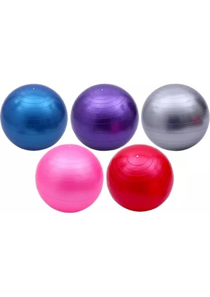 Marka Ithal Pilates Topu 65 cm Anti Burst Pilates Topu Fitilli + Pompa