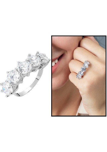 Starlight Diamond Pırlanta Montür 925 Ayar Gümüş Bayan Baget Yüzük fiyatları
