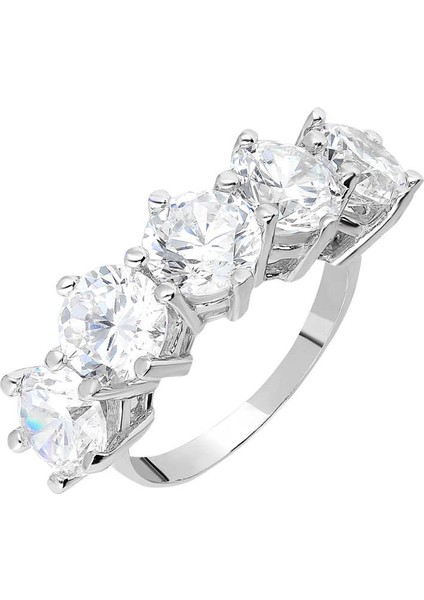 Starlight Diamond Pırlanta Montür 925 Ayar Gümüş Bayan Baget Yüzük fırsatları