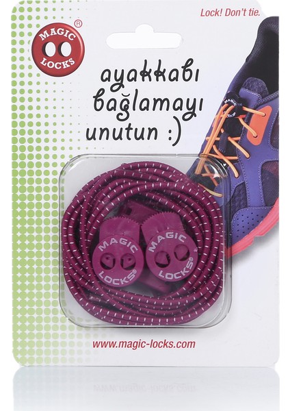 Magic Locks Akıllı Bağcık Yuvarlak- FUŞYA-10A1