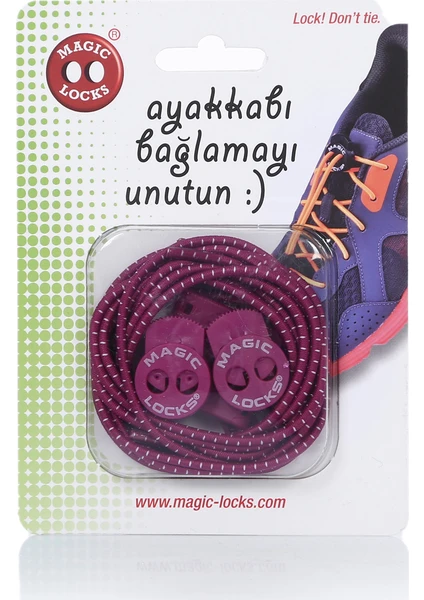 Magic Locks Akıllı Bağcık Yuvarlak- FUŞYA-10A1