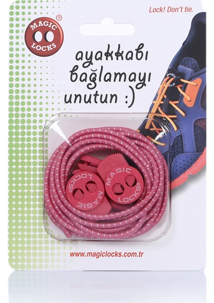 Magic Locks Akıllı Bağcık Yuvarlak- PEMBE-13A1