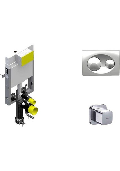Gömme Rezervuar 3'lü Set Savio Kumanda Paneli ve Stop Valf