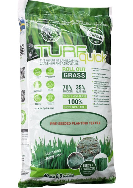 Bermuda 40m2 Turfquıck Tohum, Hazır Çim, Rulo Çim Ekim Kumaşı