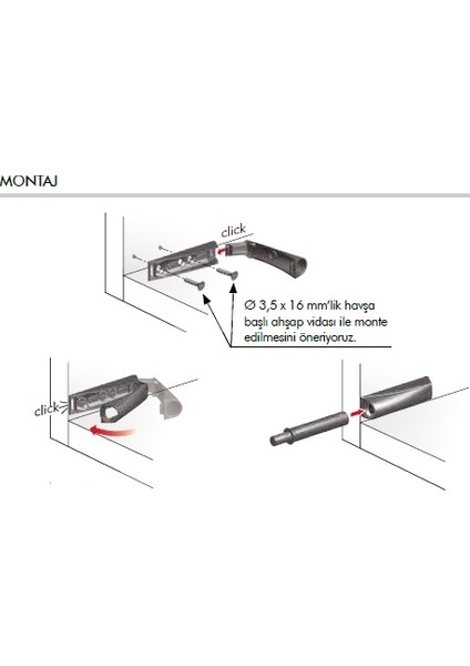 Italıana Ferramenta-Kpush Tech Bas Aç Itici 37 mm Mıknatıslı Gömme