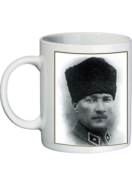 Imzalı Atatürk Fotoğraflı Isme Özel Kupa Bardak
