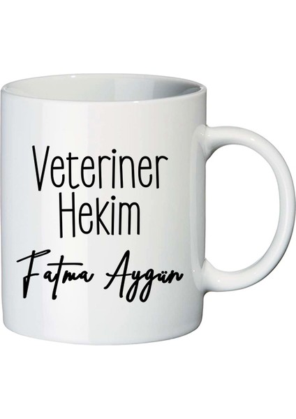 Bayan Veterinere Hediye Isimli Kupa Bardak