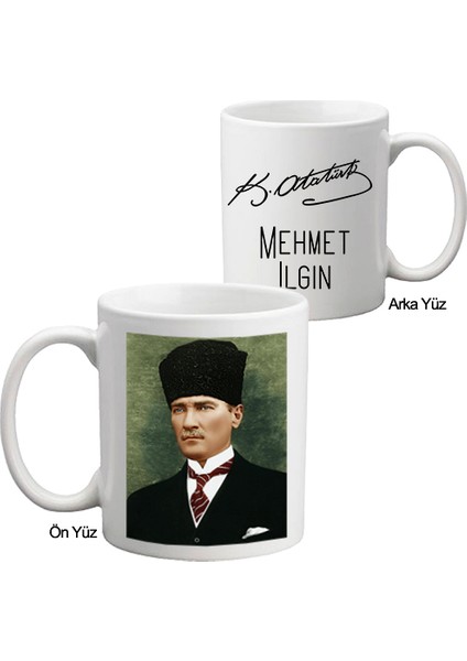 Atatürk Imzalı Isimli Kupa Bardak