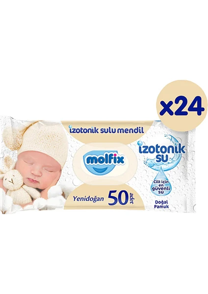 Izotonik Sulu Yenidoğan Islak Havlu 24*50 1200 Yaprak