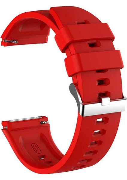 Huawei Watch GT 2e Kordon Düz Renk Silikon Kırmızı