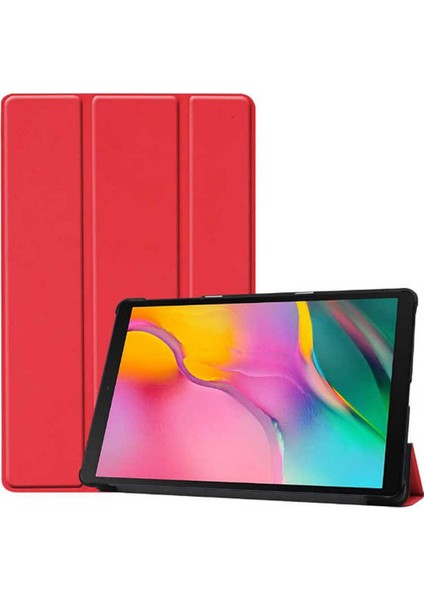 Apple iPad 7/8. Nesil Kılıf 10.2" Smart Cover Katlanabilir Standlı Tablet Akıllı Kapak Kırmızı