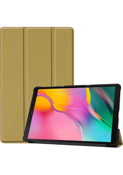 Apple iPad 7/8. Nesil Kılıf 10.2" Smart Cover Katlanabilir Standlı Tablet Akıllı Kapak Altın