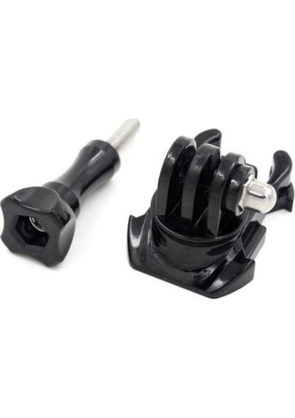 GP06BV Eken Sjcam Gopro Aksiyon Kameralarla Uyumlu Pivot Vidalı Hızlı Tak Çıkar 2 Parça Aparat Seti
