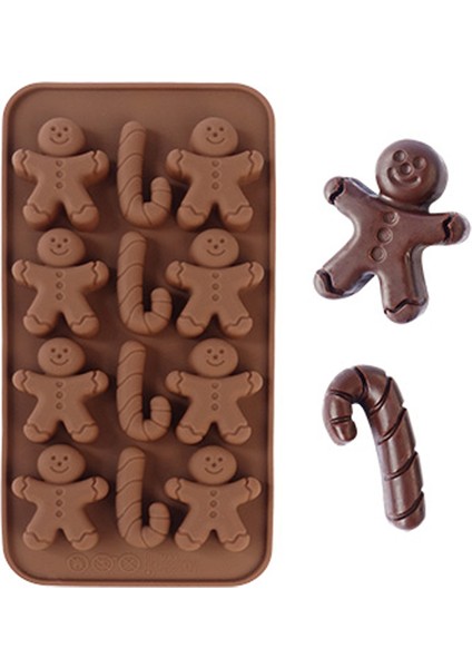 Gingerbread Man Silikon Çikolata Kalıbı