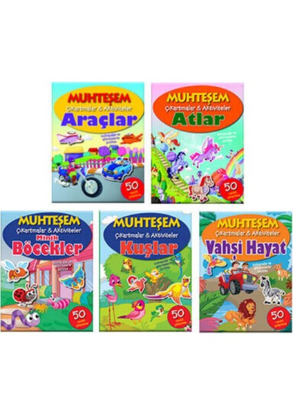 Parıltı Yayınları Muhteşem Çıkartmalar ve Aktiviteler Seti 5 Kitap