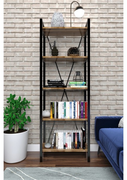 Ares Metal Kitaplık Dekoratif Raf 180X60 cm