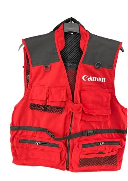 Canon Kırmızı Fotoğrafçı Yeleği Xl Beden