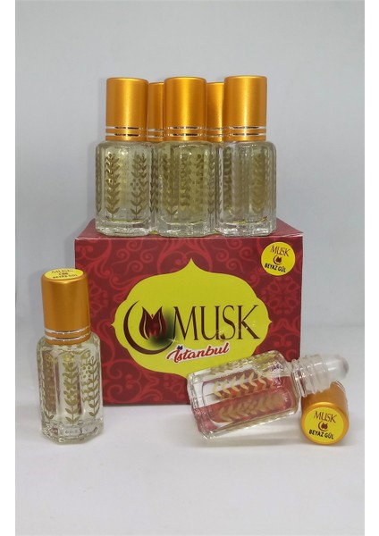 Beyaz Gül Esansı 6 ml 10 Adet