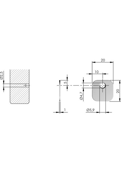 Italıana Ferramenta-Kpush Tech Bas Aç Itici 37 mm Silikonlu Adaptörlü