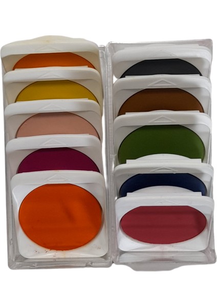 Suluboya Tableti Sıcak Renk Agırlıklı 10 Renk Bir Kutuda Dyes Uy. + 1 Tüp Çin Beyazı fiyatları