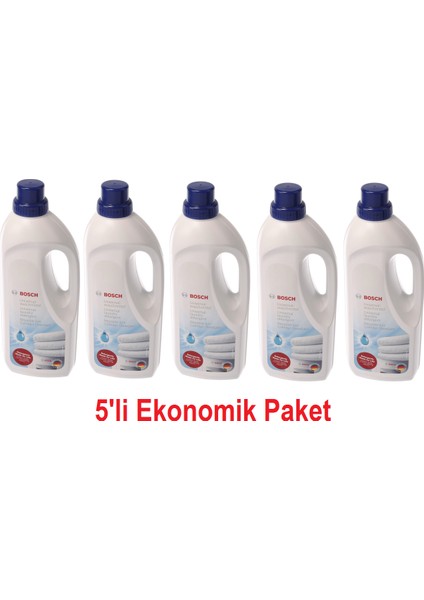 Beyazlar için Çamaşır Makinesi Deterjanı 1,25 lt x 5'li Eko Paket