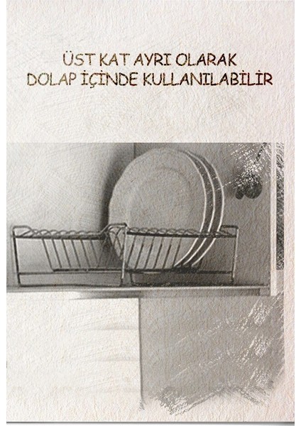 Teknotel 2 Katlı Modüler Tabaklık Bulaşıklık Saten KB010 fiyatları