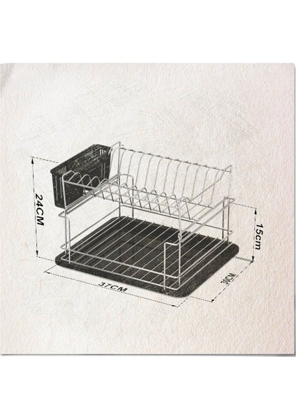 Teknotel 2 Katlı Modüler Tabaklık Bulaşıklık Saten KB010 indirimleri