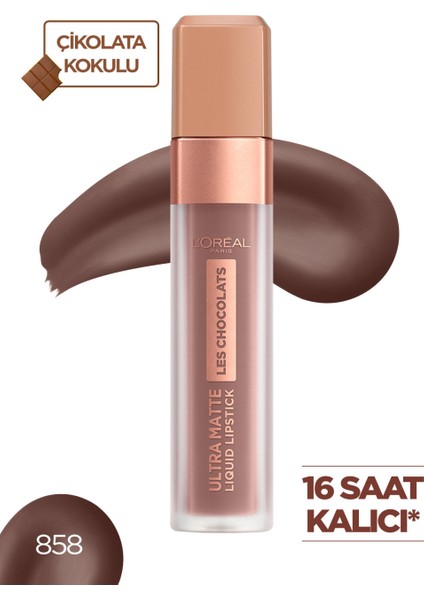 L'Oréal Paris Les Chocolats Likit Mat Ruj 858 Oh My Choc!