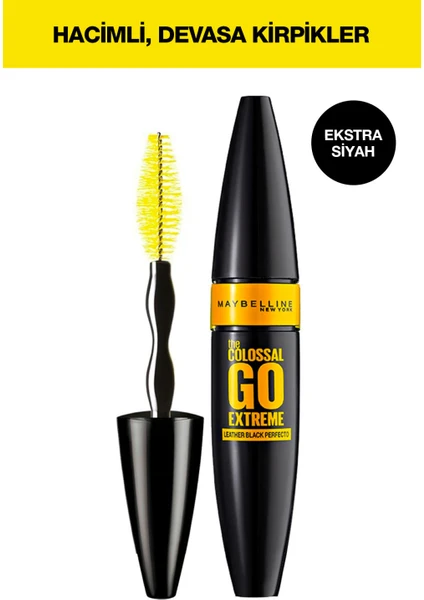 Maybelline New York The Colossal Go Extreme Leather Black Maskara - Ekstra Siyah