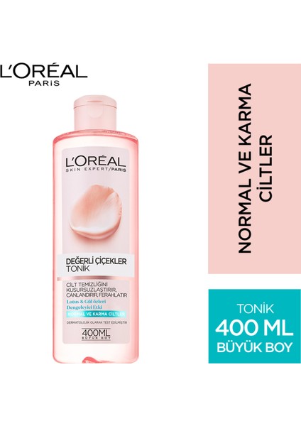 L'Oréal Paris Değerli Çiçekler Tonik Normal ve Karma Ciltler