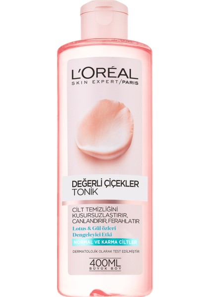 L'Oréal Paris Değerli Çiçekler Tonik Normal ve Karma Ciltler