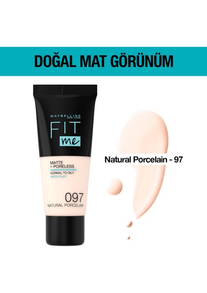 Maybelline Fit Me Matte Fondöten 97 Natural Porcelain