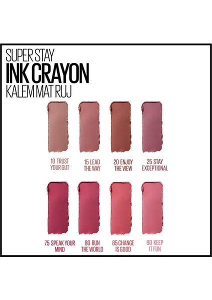 Maybelline New York Super Stay Ink Crayon Kalem Mat Ruj - 85 Change Is Good