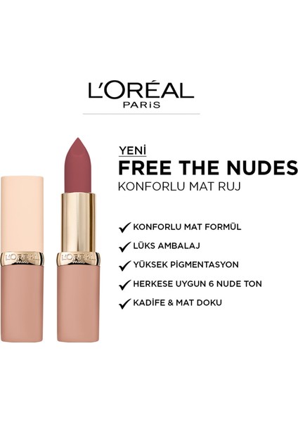 Color Riche Free The Nudes Ruj - No Lies
