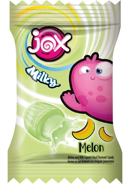 JOX; Milky Süt ve Meyve Aromalı Sıvı Dolgulu Bonbon Şekerleme (5 gr x 200'lü )