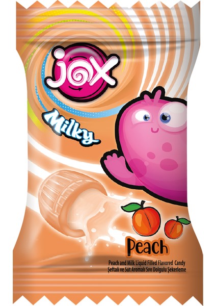 JOX; Milky Süt ve Meyve Aromalı Sıvı Dolgulu Bonbon Şekerleme (5 gr x 200'lü )